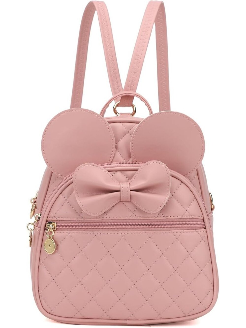 Women Girls Dx Light Pink Mini Backpack Cute Bowknot Convertible Shoulder Bag